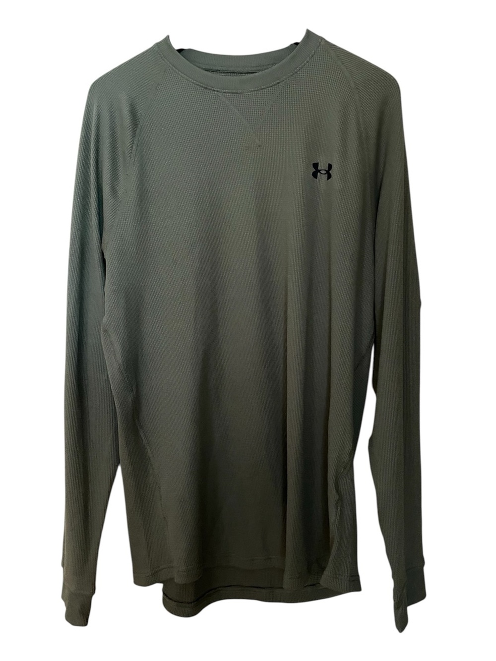Under Armour Green Long-Sleeve Shirt Performance Waffle Crew Mens XL NWT
